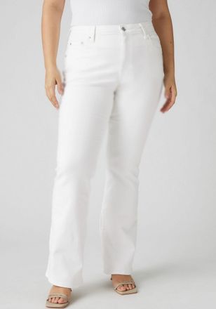 Levi's Schlagjeans LEVIS 726 HR FLARE, Damen, Gr. 28, L&auml;nge 34, weiss (soft clean wei&szlig;), Web, Obermaterial: 97% Baumwolle, 3% Elasthan, bootcut fit lang, Jea