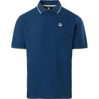 North Sails Polo Shirts, male, Blue, Size: 3XL Polo Shirt with Logo Collar