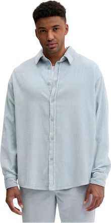 American Vintage Casual Shirts - Heren - Casual Overhemden - Blauw - M/L - Overhemden