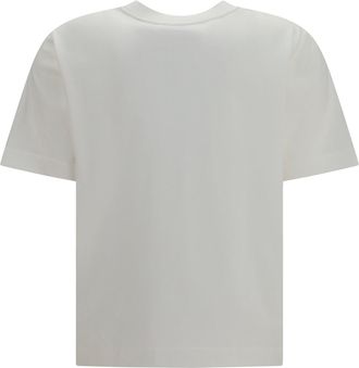 Burberry Womens Knight Check Cotton T-Shirt Chalk T-Shirts And Polos