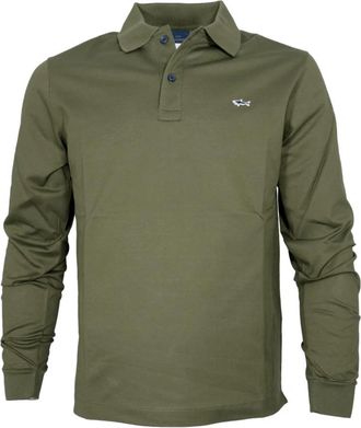Paul & Shark Piqu&eacute; Polo met Lange Mouwen van Katoen - Heren - Polos - Groen - 2XL - Katoen - Tops