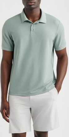 Zella Textured Performance Polo in Green Slate at Nordstrom, Size Xx-Large