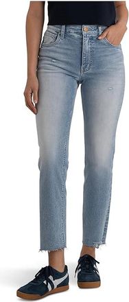 Kut from the Kloth Rachael High Rise Fab Ab Mom Raw Hem Womens Jeans Performance : 14 26, Cotton/Denim/Polyester