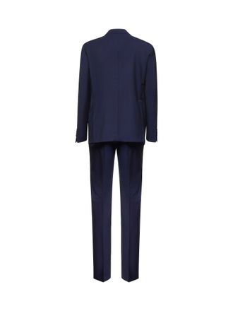 Tagliatore Mens Suit Vesuvio Blue Virgin Wool Suits