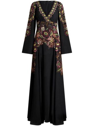 Etro Blouse met bloemenprint - Zwart