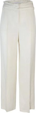 Patrizia Pepe Broeken, Dames, Wit, S, Linnen, Witte Linnen Viscose Broek