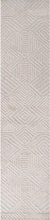Jonathan Y Designs Jordan High-Low Pile Art Deco Geometric Indoor/Outdoor Area Rug in Beige at Nordstrom, Size 3Ft 0In X 5Ft 0In