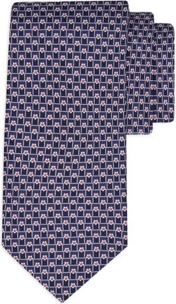 Ferragamo Zijden stropdas met toernooiprint - Heren - Stropdassen - Veelkleurig - ONE Size - Accessoires