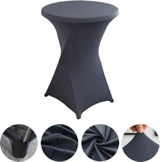 OEM Mantel El&aacute;stico Para Mesa De C&oacute;ctel, Ideal Para Bodas, Banquetes Y Fiestas (di&aacute;metro 76,20 Cm - 81,28 Cm X Altura 106,68 Cm), 2 Piezas, Mesa No Inclui