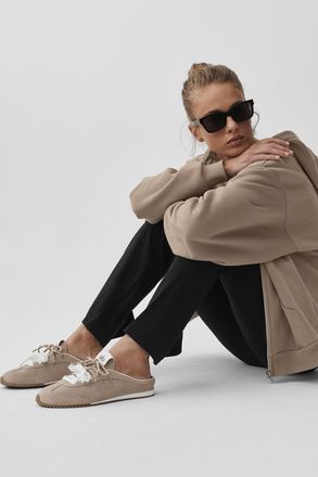 Alo Sunset Sneaker Mule in Gravel, Size: 9.5W