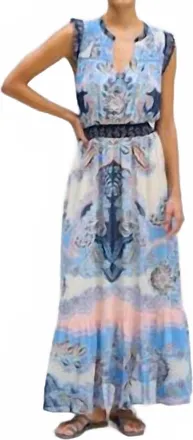 Allison New York Womens Mara Dress In Azure Paisley