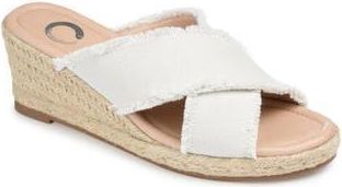 Journee Collection JOURNEE Shanni Slip-On Espadrille Wedge Sandal in Grey at Nordstrom Rack, Size 10 M