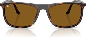 Ray-Ban 58mm Rectangular Sunglasses in Havana Brown at Nordstrom Rack