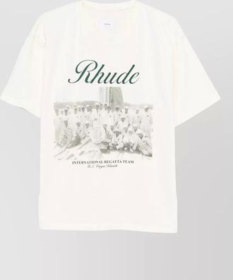 Rhude virgin islands script cotton printed t-shirt
