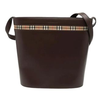 Burberry Pre-owned Bucket Bags, female, Brown, Size: ONE SIZE Pre-owned Bucket Crossbody Bag
