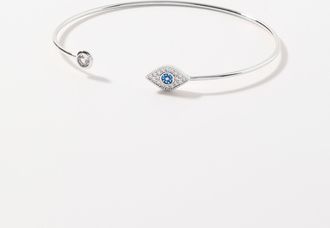 Simons Womens Evil eye open bangle