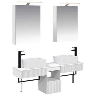 vidaXL Juego De Muebles De Ba&ntilde;o 5 Pcs Blanco 50 X 14,5 X 70 Cm Vidaxl