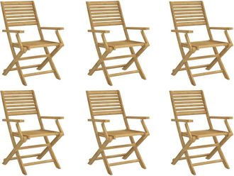 vidaXL Vidaxl - Sillas De Jard&iacute;n Plegables 6 Uds Madera Acacia 54,5x61,5x86,5cm