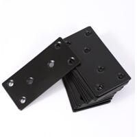 OEM 12 Conectores Planos Negros, Placas Met&aacute;licas Perforadas, Conectores De Madera, Placas De Conexi&oacute;n, Placa De Acero Perforada, Soportes Met&aacute;licos Para 
