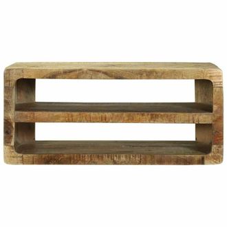 Berkfield Home TV Cabinet 80x32x36 cm Solid Wood Mango in Brown | Size: 80 x 32 x 36 cm