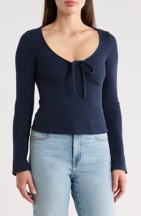 Madden Girl Front Tie Top in Navy Blazer at Nordstrom Rack, Size X-Large