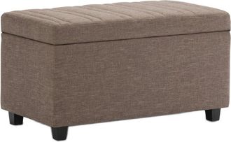 Simpli Home Darcy 33In Contemporary Rectangle Storage Ottoman Bench