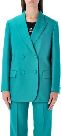 Fendi Light Blue Double Breasted Blazer