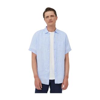 Benetton Heren, Overhemden, Blauw, Maat: S Linnen