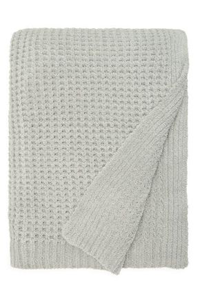 Barefoot Dreams CozyChic Waffle Knit Bed Blanket in Wave at Nordstrom, Size Full