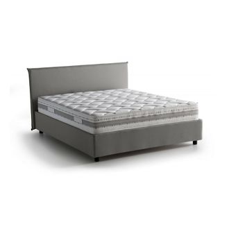 Talamo Italia Talamo Italia - Cama Matrimonial Brenda, Cama Contenedor Con Revestimiento De Tela, 100% Made In Italy, Apertura Frontal, Con Colch&oacute;n Cm 160x200 Inclu