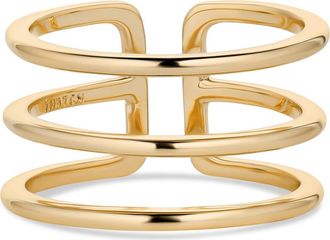 Thatch Quinn Triple Band Ring in 14K Gold Plated at Nordstrom, Size 8