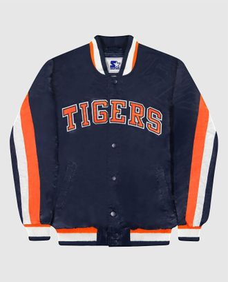 Starter Mens Detroit Tigers Full-Snap Ace Jacket In Navy