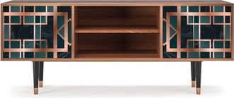 StoryZ Mueble de TV azul-verde 2 puertas L 170 cm