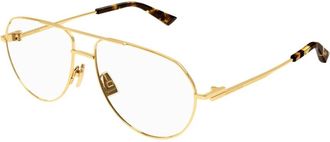 Bottega Veneta Optisch Montuur - unisex - Brillen - Geel - 57 MM - Accessoires