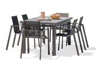 DCB Garden Venise - Conjunto De Comedor De Jard&iacute;n 6 Plazas De Aluminio Dcb Garden