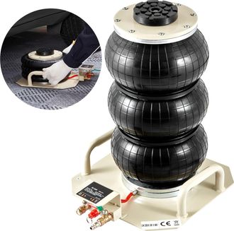 OEM Gato Neum&aacute;tico, Capacidad De Carga De 3000 Kg, Rango De Elevaci&oacute;n De 14 A 45 Cm, Dise&ntilde;o De Tres Bolsas, Seis Tubos De Acero Para Mayor Estabilidad, Ap