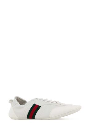 Gucci Mens White Leather And Suede Flex Sneakers Gwhgwhvrvgwh
