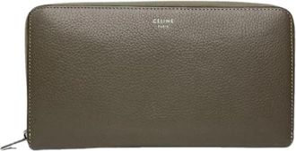Celine Pre-owned Vintage Leren Portemonnee - Dames - Vintage Accessoires - Grijs - ONE Size - Leer - Vintage