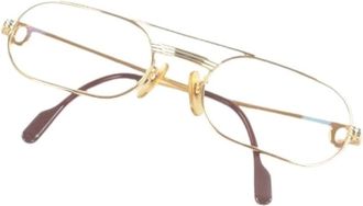 Cartier Pre-owned Accessories, male, Yellow, Size: ONE SIZE Pre-owned Trinity Glasses