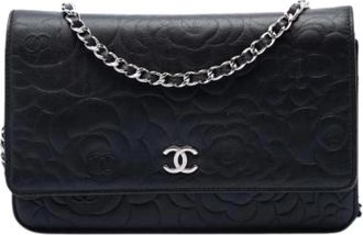 Chanel Pre-owned Wallet On Chain - Dames - Vintage Schoudertas - Zwart - ONE Size - Leer - Vintage