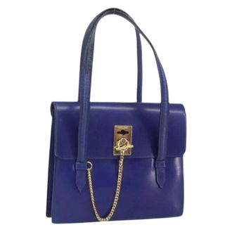 Celine Pre-owned Vintage Handtas - Dames - Vintage Handtas - Blauw - ONE Size - Leer - Vintage
