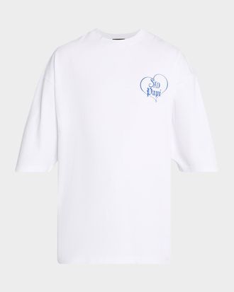 Willy Chavarria Mens Precious Sad Papi Cotton T-Shirt