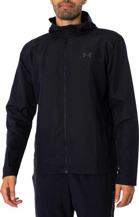 Under Armour Mens Storm Run Hooded Jacket Black/Reflect XL