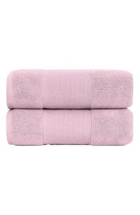 Modern Threads Air Cloud Oversized Bath Sheet - Set of 2 - White in Pink at Nordstrom Rack