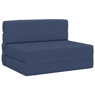 vidaXL Divano Letto Pieghevole Blu 70 X 72 X 60 Cm Tessuto Vidaxl