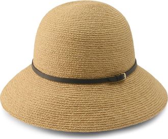 Helen Kaminski Packable Raffia Cloche Hat in Natural/Indigo at Nordstrom Rack