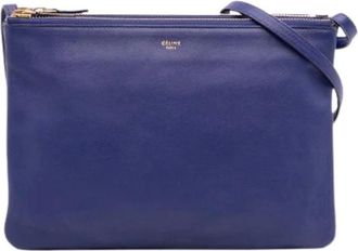 Celine Pre-owned Cross Body Bags, female, Blue, Size: ONE SIZE Pre-owned Leather Crossbody Bag