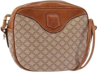 Celine Pre-owned Leren Crossbodytas - Dames - Vintage Schoudertas - Beige - ONE Size - Leer - Vintage