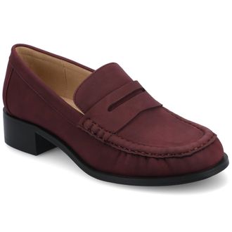 Journee Collection Womens Danna Ruched Penny Loafer