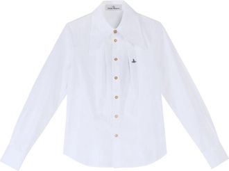 Vivienne Westwood Violin Shirt - Dames - Overhemden - Wit - S - Katoen - Overhemden
